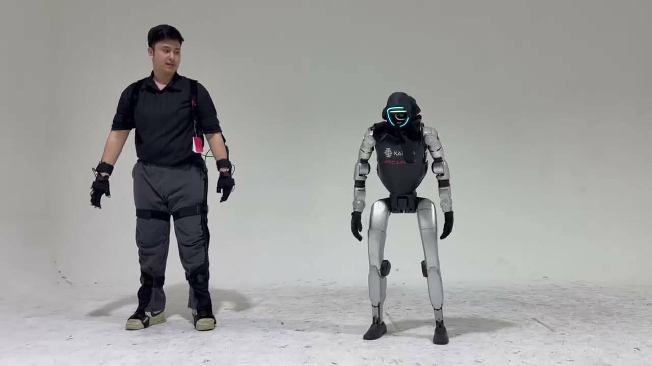 A humanoid standing up.